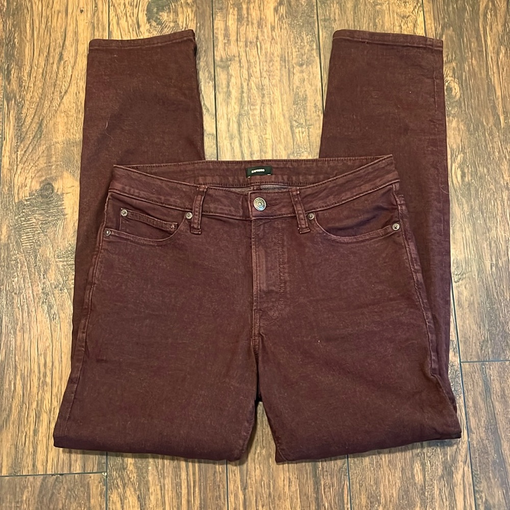 Express Men’s 30x32 Slim Brown Denim Jeans